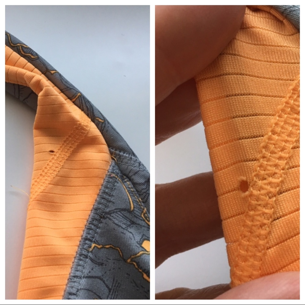 🐾 The North Face Sz S/P Gray/Orange Workout Top - Picture 8 of 8
